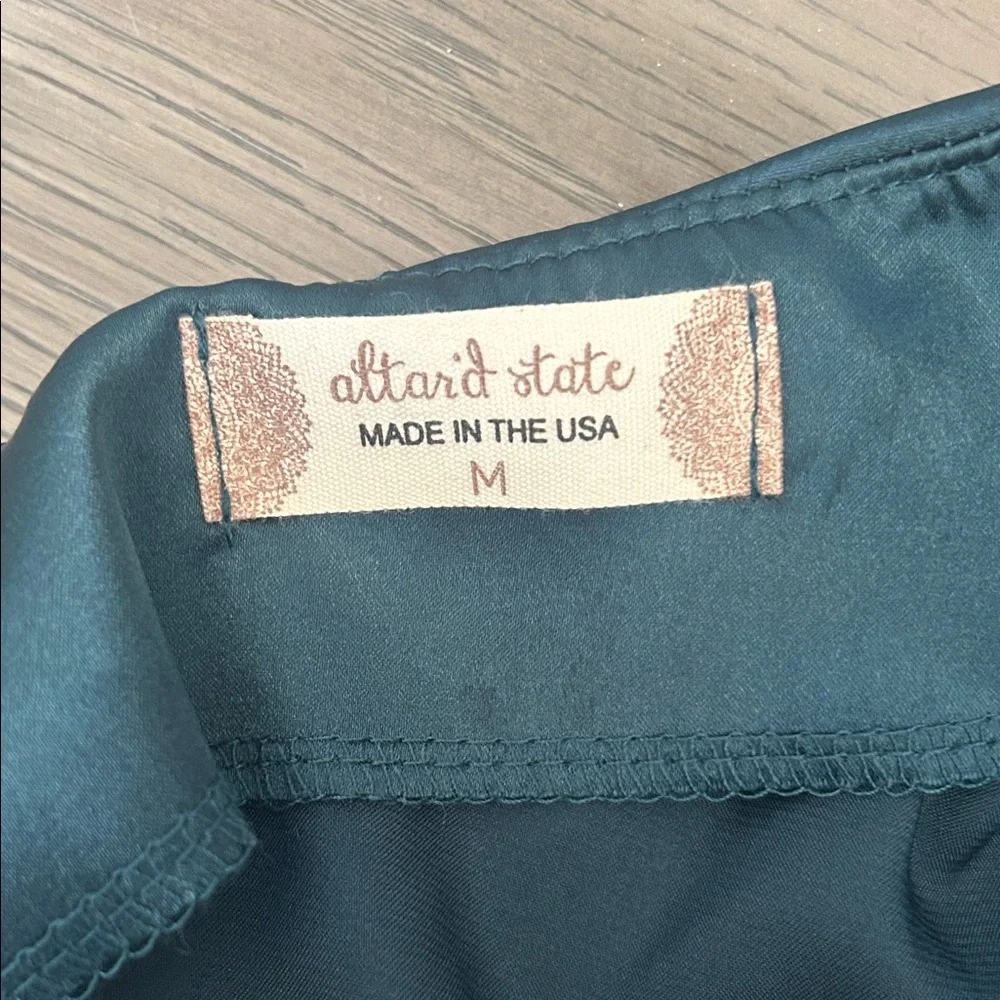 Altar'd State Deep Teal A-Line Skirt - Picture 2 of 2